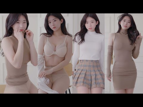 양서윤 Seoyoon杨书允_(4K 세로룩북) 낮져밤이 여자 룩북💛 여친룩 데이트룩 코디 언더웨어 룩북 직캠❤ onepiece, minidress, skirts underwear Lookbook_视频封面